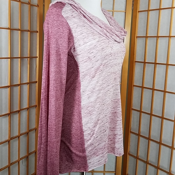 Anthropologie t.la heathered maroon cowl neck top - Picture 7 of 8